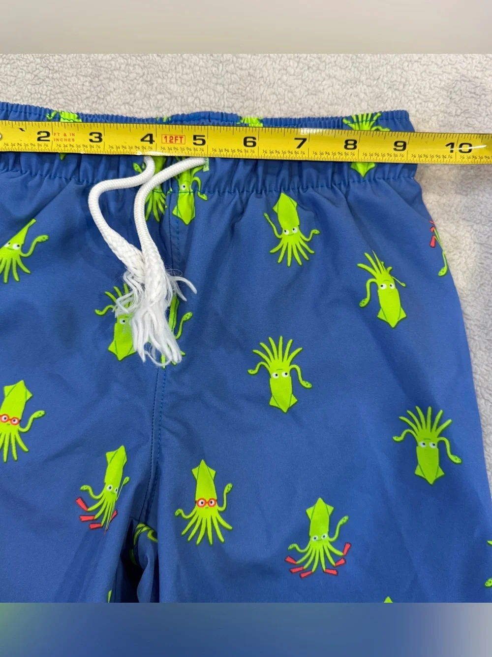 Boys 4T Toddler Swim Suit Trunks Board Shorts Squid Old Navy Neon